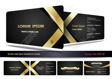 黑色质感名片设计企业名片