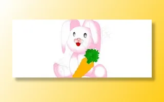 卡通兔子免费矢量