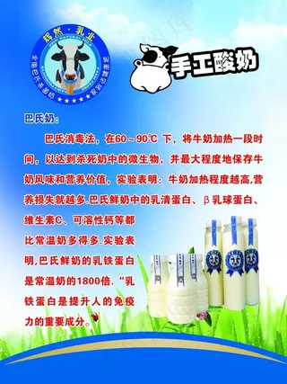 手工酸奶介绍海报