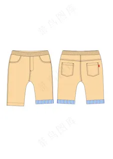 休闲短裤款式图