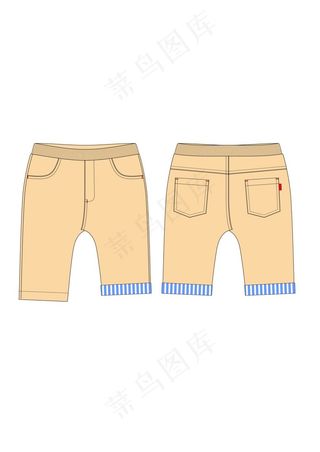 休闲短裤款式图