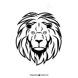 北欧简约卡通狮子矢量标志
