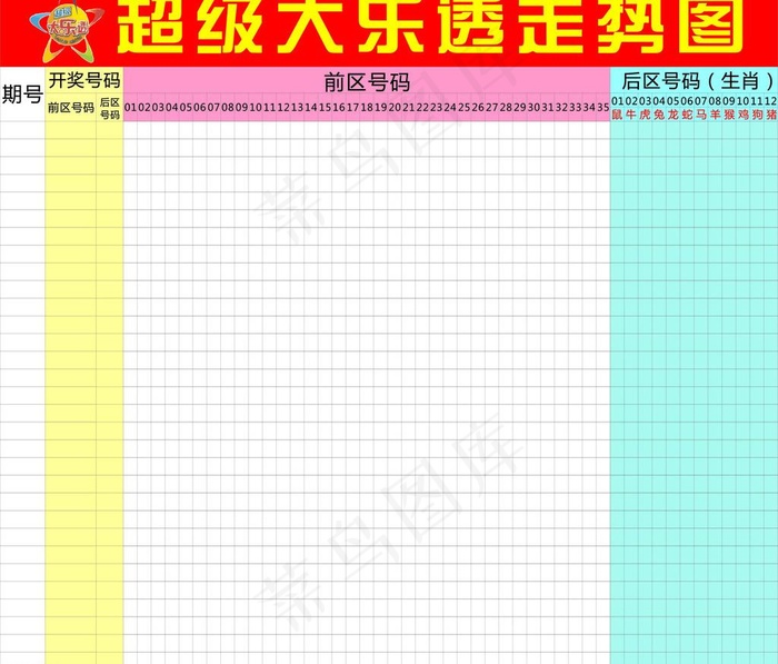 大乐透走势图图片cdr矢量模版下载