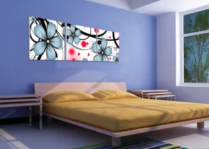 清新花朵线条装饰画
