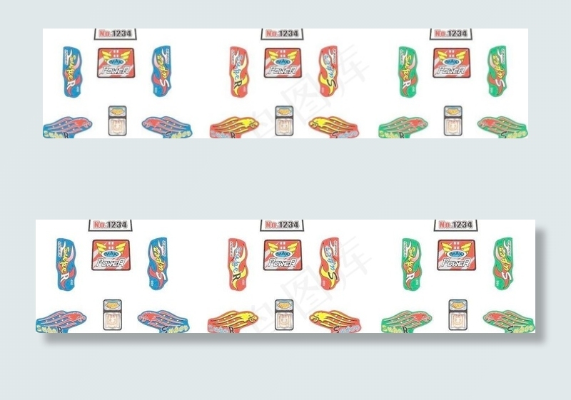 沙滩摩托不干胶图片cdr矢量模版下载