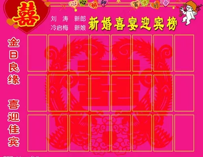 结婚喜榜图片