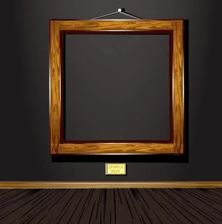 复古木质相框矢量素材