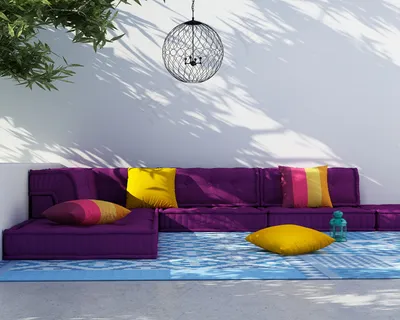 吊灯与简约沙发