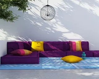 吊灯与简约沙发