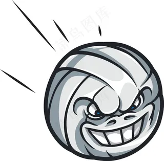 矢量排球吉祥物