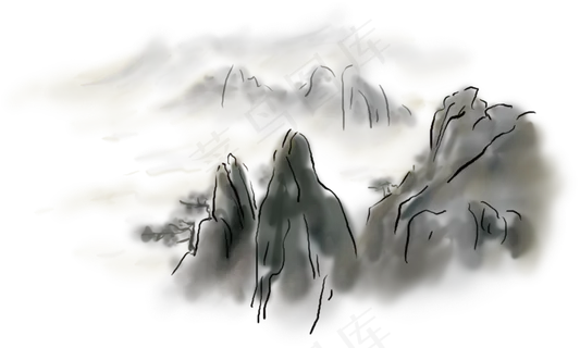 手绘黄山云海手绘黄山云海 手绘黄山云海手绘黄山云海