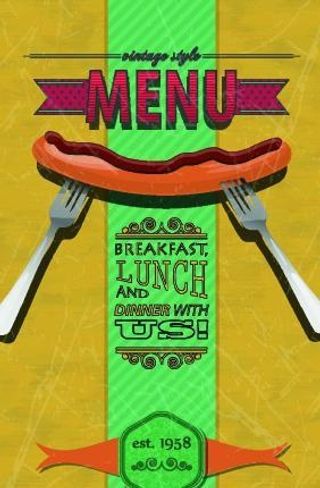 复古的咖啡馆和餐馆菜单06