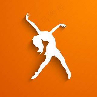 音乐舞蹈晚会背景海报或标语纸剪出的...