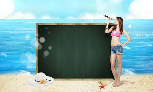 海边美女图片