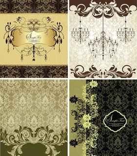 欧式花纹 婚纱花纹卡片 欧式花纹 婚纱花纹卡片