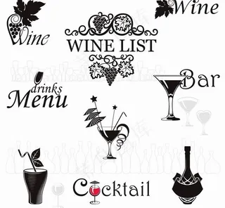 酒吧菜单装饰素材图片