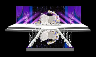 梦幻紫色婚礼主会场