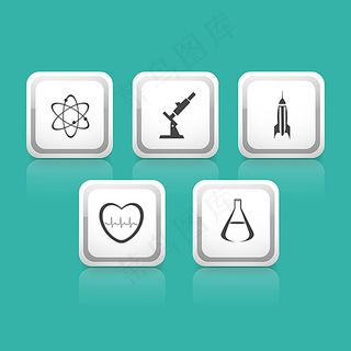卡通科学主题图标