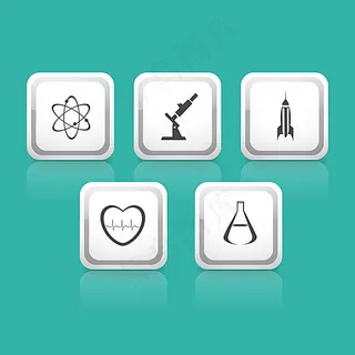 卡通科学主题图标
