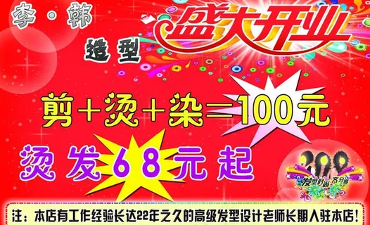 理发店开业庆典宣传展板图片