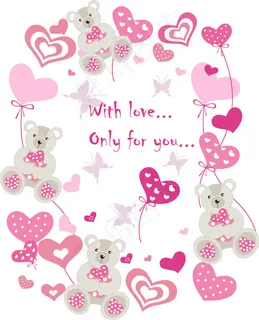 矢量可爱浪漫心形背景