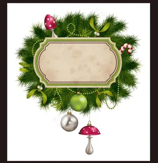 精美圣诞节松枝素材图片