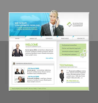 FLASH清爽欧美公司网站