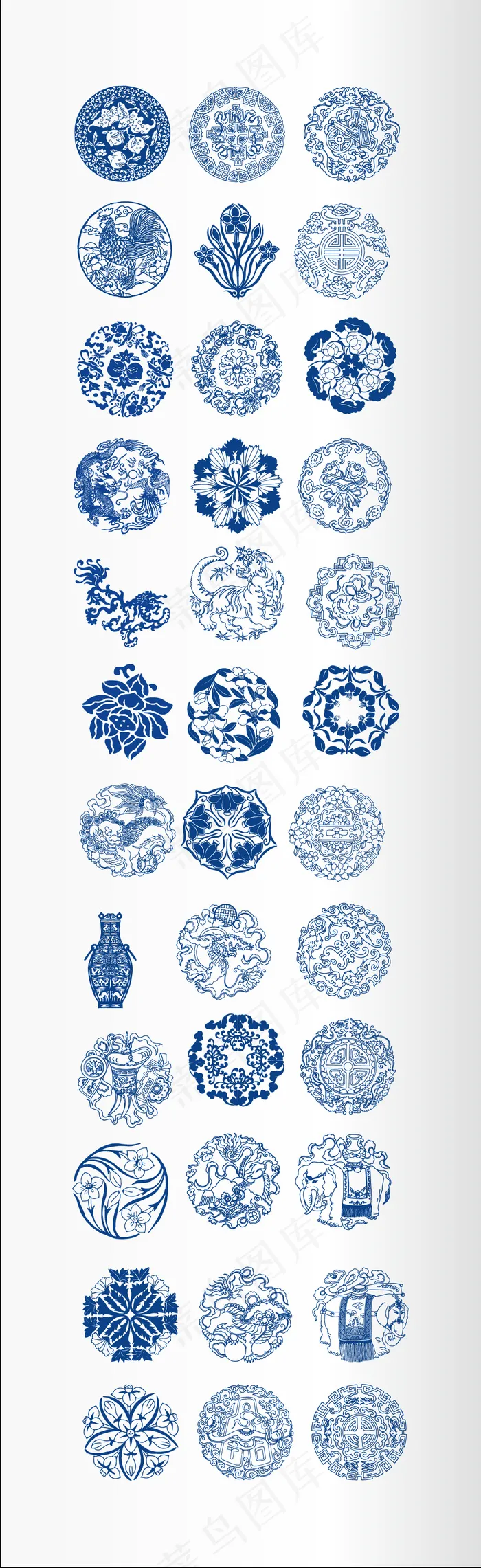 海报背景素材传统青花瓷中国风传统花...eps,ai矢量模版下载