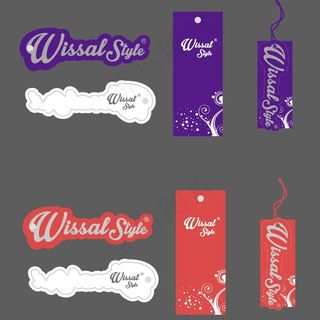 时尚文字服装花纹吊牌图片