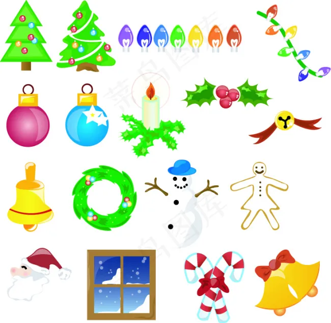 圣诞节素材ai矢量模版下载