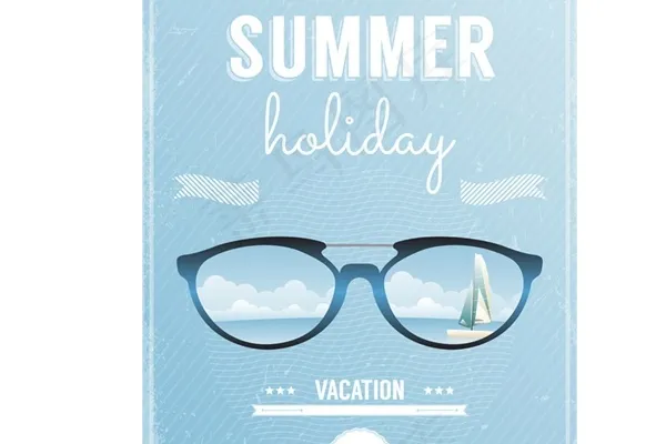 夏日海报创意设计矢量素材ai矢量模版下载