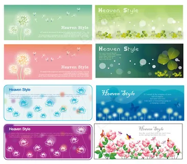 植物花纹装饰矢量横幅