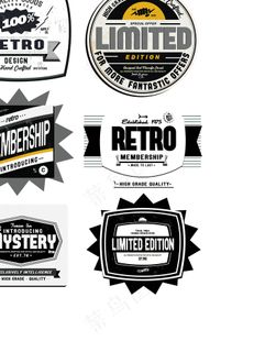 欧美经典怀旧瓶贴02矢量瓶身贴