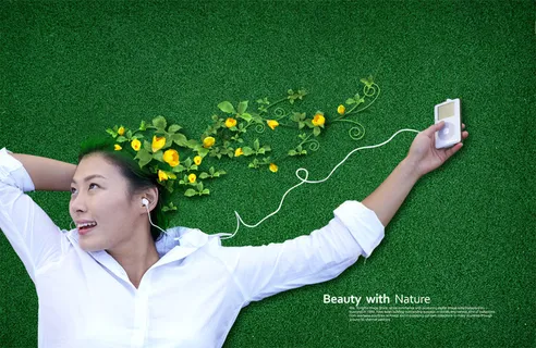 美丽自然休闲美女PSD分层素 美丽自然休闲美女PSD分层素