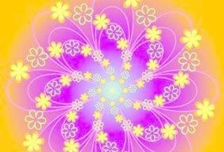 彩色花朵素材底纹模板