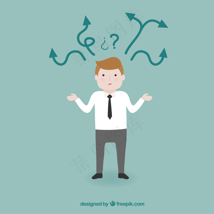 困惑的商人