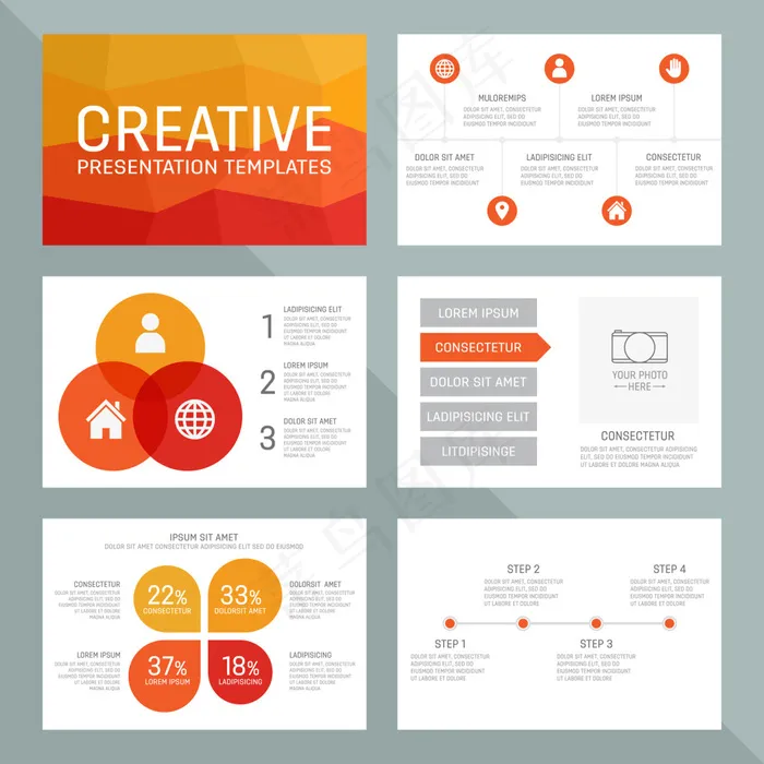 金融数据分析ai矢量模版下载