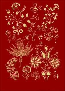 古典花纹与孔雀矢量素材 古典花纹与孔雀矢量素材