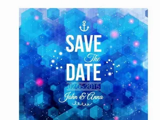 蓝色婚礼主题logo设计