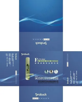 指纹锁科技产品梦幻包装图片
