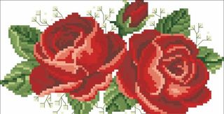 十字绣一生相随玫瑰图片