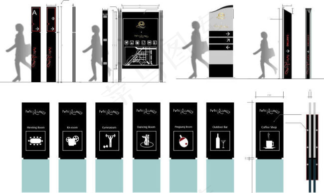 体育导向标识牌