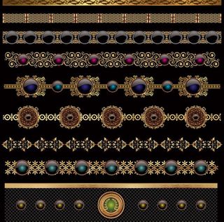 金色欧式花纹 宝石图片