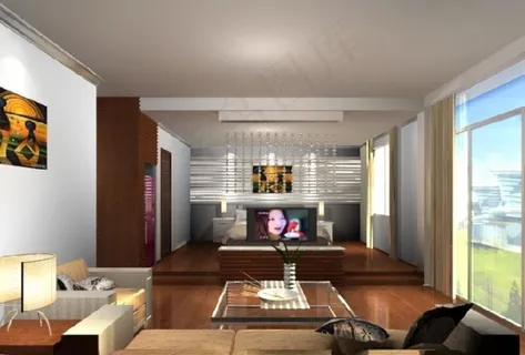 简约欧式客厅模型