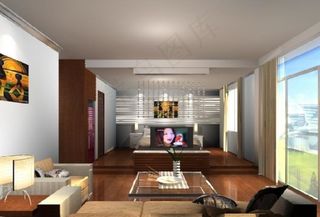 简约欧式客厅模型