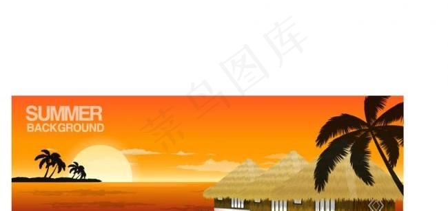 夏日精美实用素材图片ai矢量模版下载