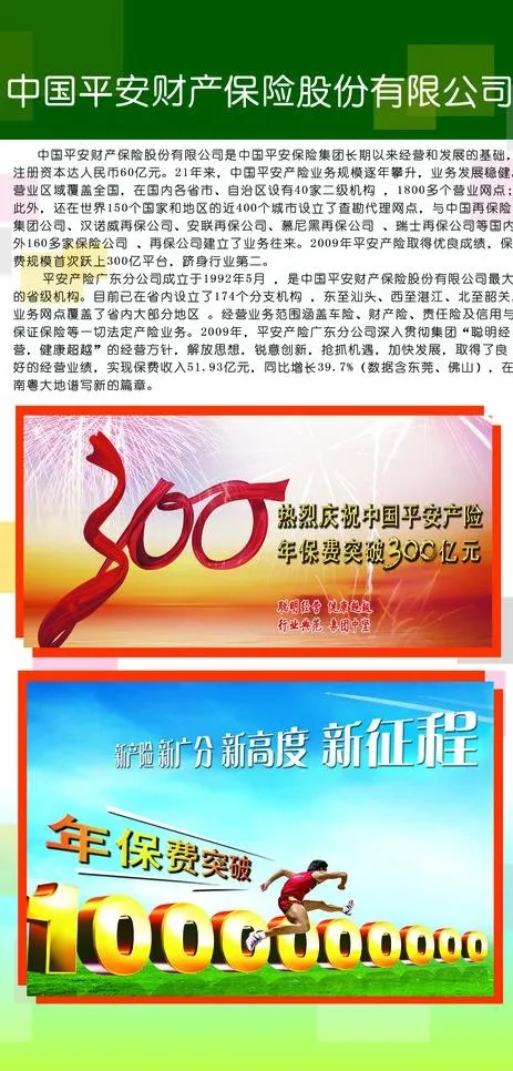 中国平安保险图片psd模版下载