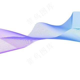 渐变梦幻科技感炫酷底纹曲线,免抠元素