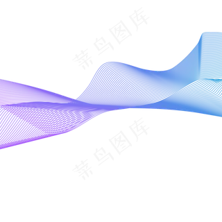 渐变梦幻科技感炫酷底纹曲线,免抠元素