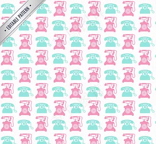 彩色电话无缝背景图片